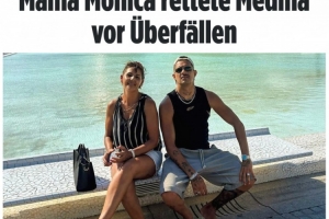 图片报：药厂新援梅迪纳现在度假仍带着母亲，将她视为自己的英雄